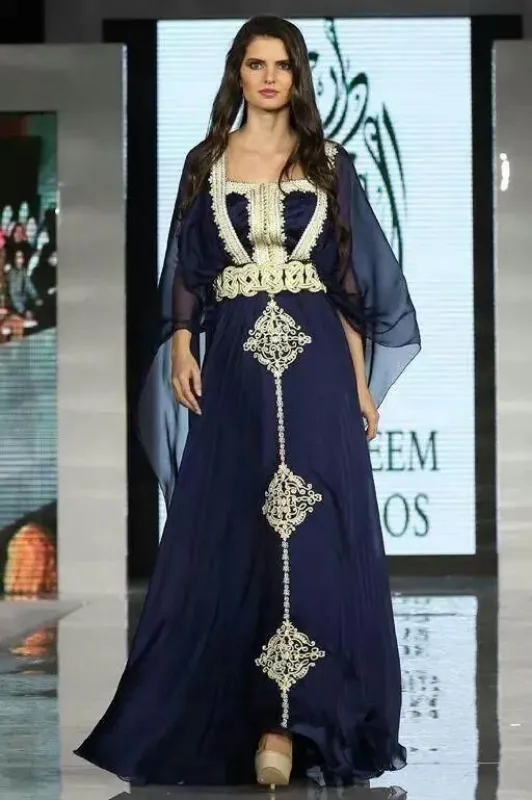 Picture of Radhe Designer Yellow Georgette Kaftan Dress for Women - F5901