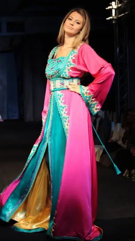 Picture of Radhe Designer Multicolor Georgette Kaftan Dress for Women - F5914