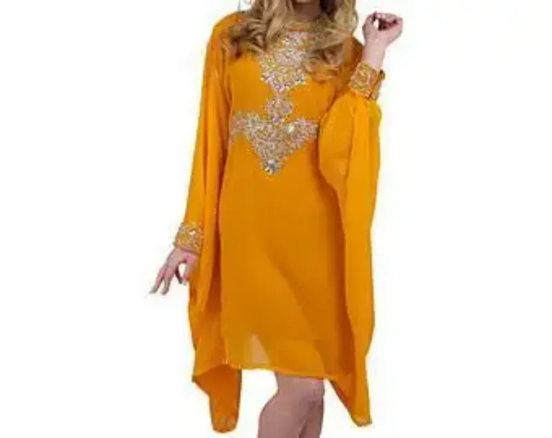 Picture of Radhe Designer Black Georgette Kaftan Dress for Women - F5934