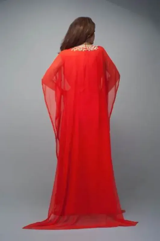 Picture of Blue Georgette Kaftan Dress for Women - Look 11728