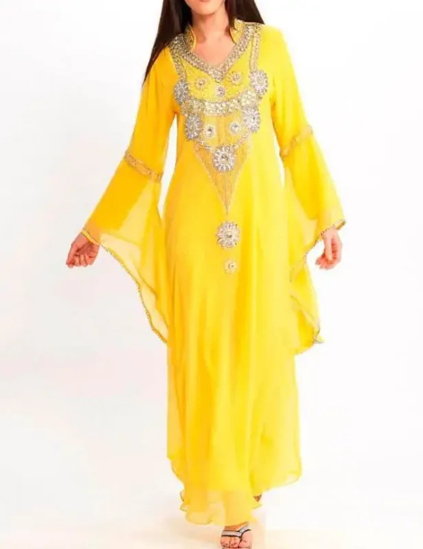 Picture of Radhe Designer Multicolor Georgette Kaftan Dress for Women - F5946