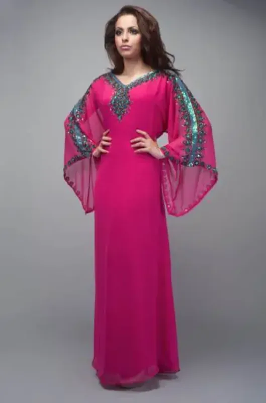Picture of Radhe Designer Multicolor Georgette Kaftan Dress for Women - F5962
