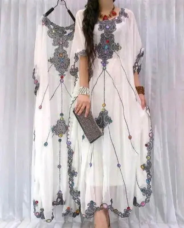 Picture of Radhe Designer Pink Cotton Kaftan Dress for Women - F5973