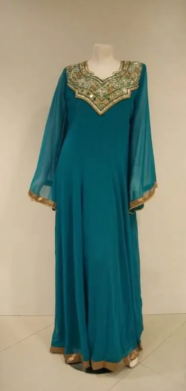 Picture of Multi Color Georgette Kaftan Dress for Women - Look 11744