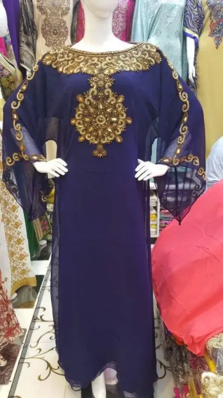 Picture of Radhe Designer Black Georgette Kaftan Dress for Women - F5821