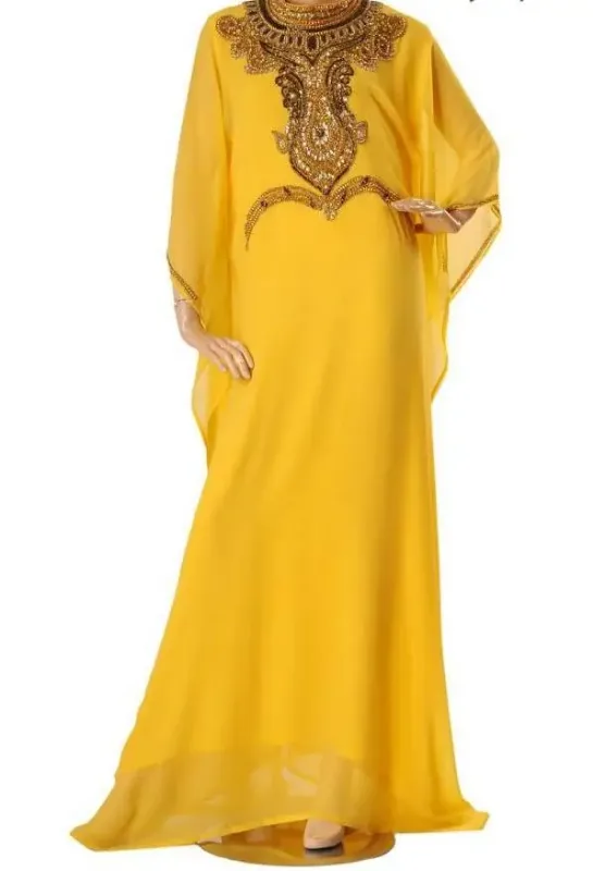 Picture of Radhe Designer Pink Cotton Kaftan Dress for Women - F5956