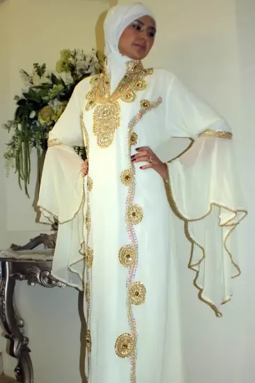 Picture of wedding wear dressgown farasha kaftan from well known m