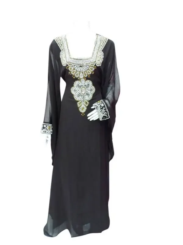 Picture of Radhe Designer Yellow Georgette Kaftan Dress for Women - F3757