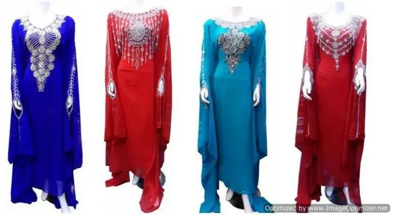 Picture of Radhe Designer Blue Georgette Kaftan Dress for Women - F10503