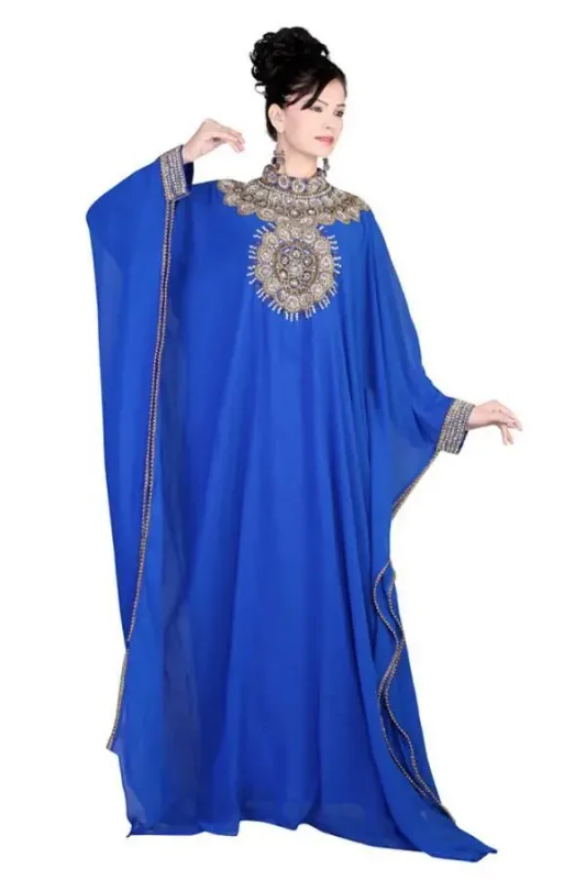 Picture of Radhe Designer Black Georgette Kaftan Dress for Women - F10674