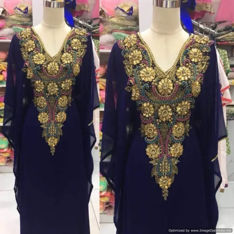 Picture of Radhe Designer Purple Georgette Kaftan Dress for Women - F2245