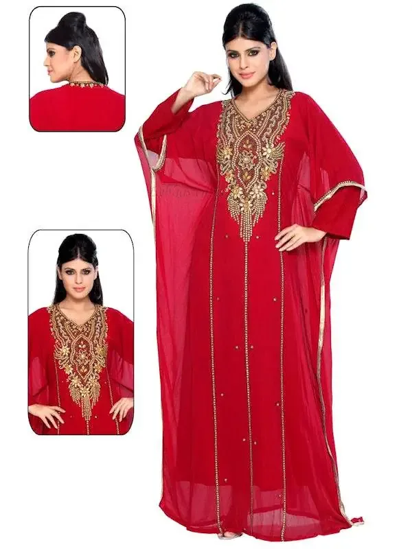 Picture of Radhe Designer Black Georgette Kaftan Dress for Women - F10627