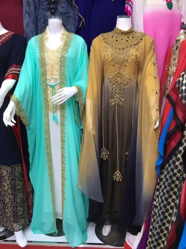 Picture of Pink Cotton Kaftan Dress for Women - Look 11806