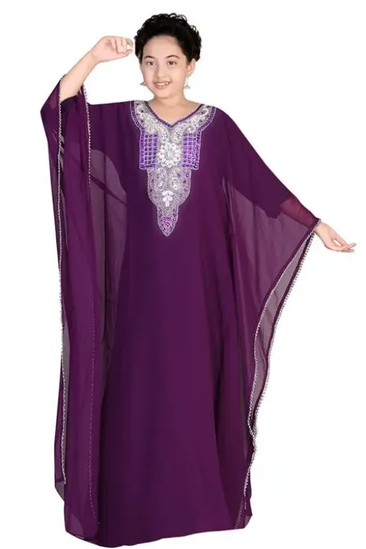 Picture of Radhe Designer Multicolor Georgette Kaftan Dress for Women - F10671
