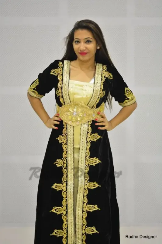 Picture of Radhe Designer Multicolor Georgette Kaftan Dress for Women - Y1114