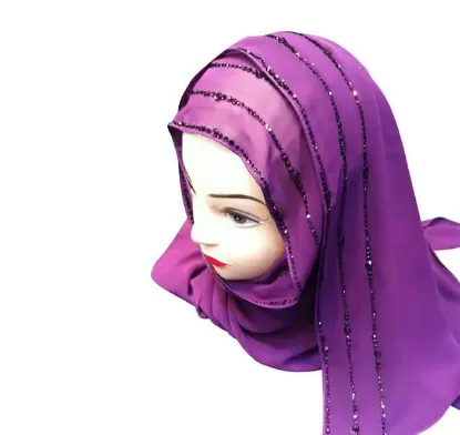 Picture of Women Retro Maxi Cotton Headscarf Inner Hijab Cap U,hijab