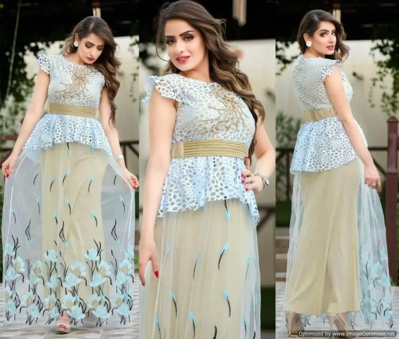 Picture of Radhe Designer Multicolor Georgette Kaftan Dress for Women - F1614