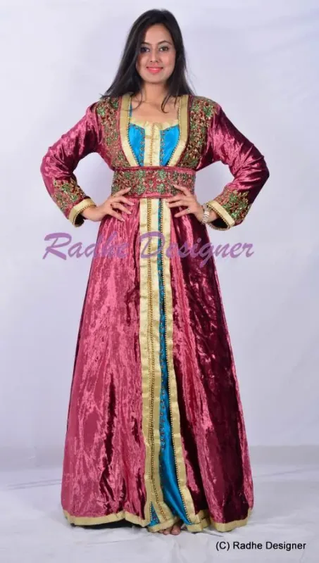Picture of Radhe Designer Multicolor Georgette Kaftan Dress for Women - Y1131