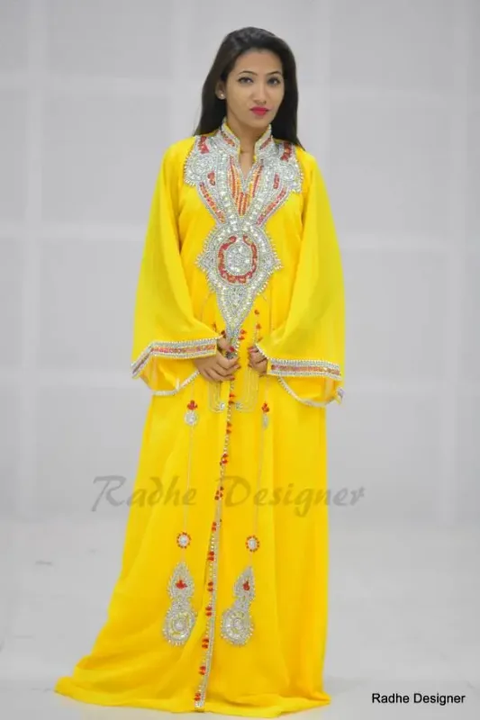 Picture of Multi Color Georgette Kaftan Dress for Women - Look 11843