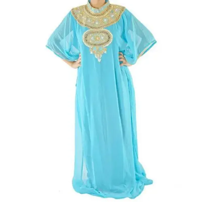 Picture of Radhe Designer Pink Cotton Kaftan Dress for Women - F10560