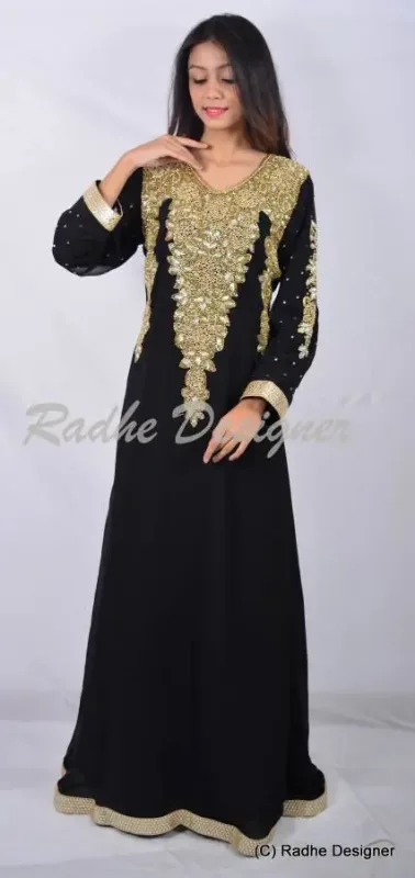 Picture of Radhe Designer Pink Cotton Kaftan Dress for Women - Y616