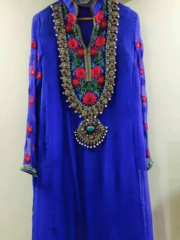 Picture of Radhe Designer Multicolor Georgette Kaftan Dress for Women - F5182