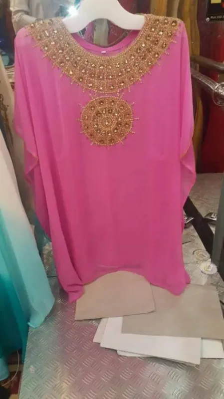 Picture of Radhe Designer Purple Georgette Kaftan Dress for Women - F3266