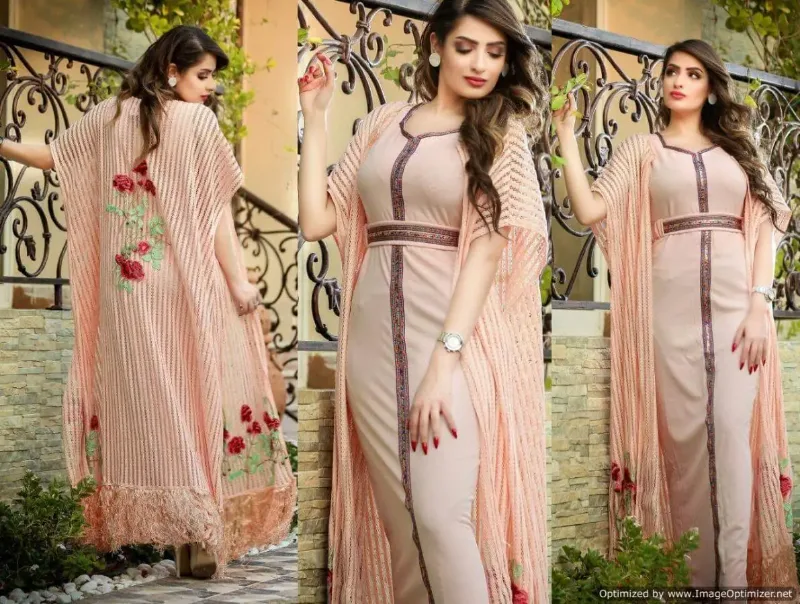 Picture of Radhe Designer Multicolor Georgette Kaftan Dress for Women - F9587
