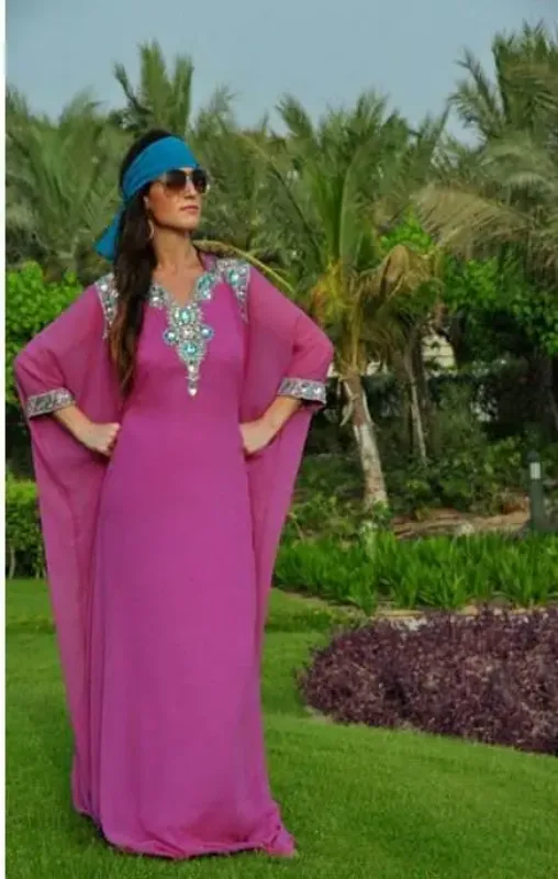 Picture of Radhe Designer Multicolor Georgette Kaftan Dress for Women - F7393