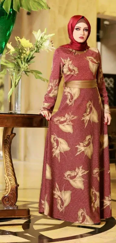 Picture of Radhe Designer Purple Georgette Kaftan Dress for Women - F11440