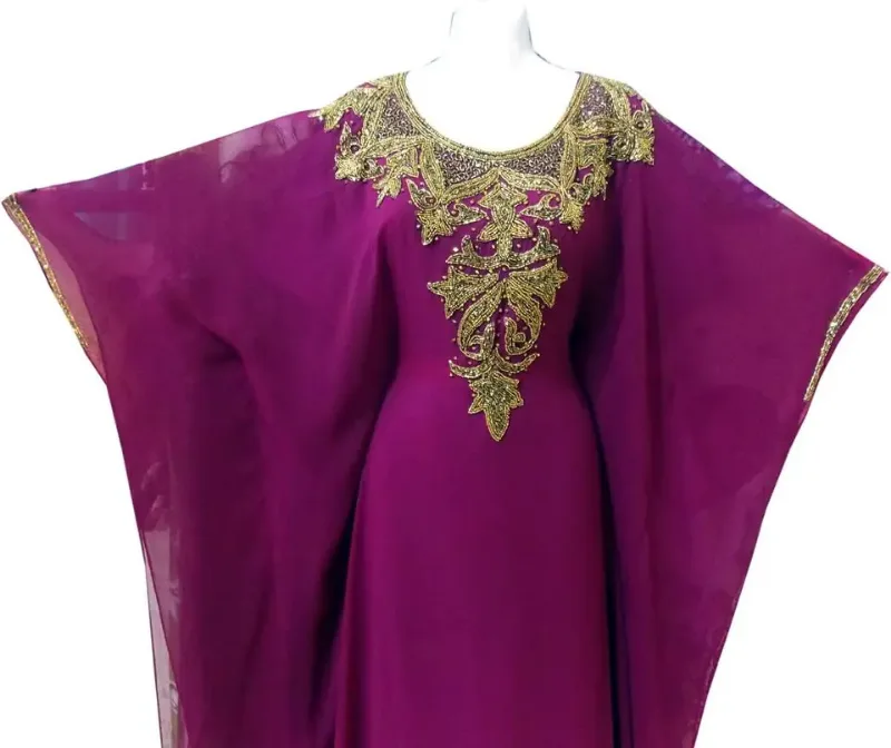 Picture of Radhe Designer Purple Georgette Kaftan Dress for Women - F7454
