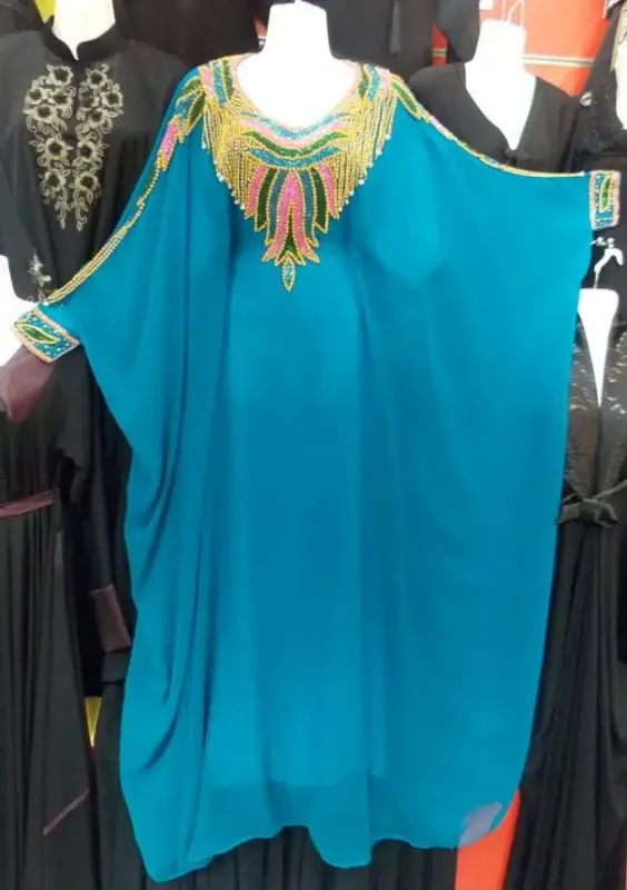 Picture of Radhe Designer Multicolor Georgette Kaftan Dress for Women - F7456