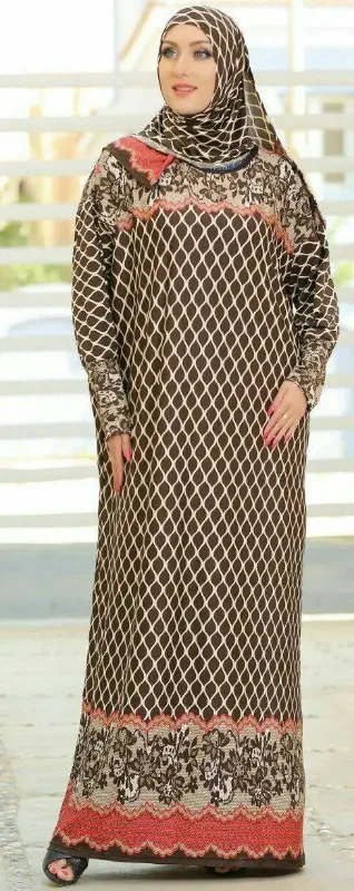 Picture of Radhe Designer White Georgette Kaftan Dress for Women - F11316