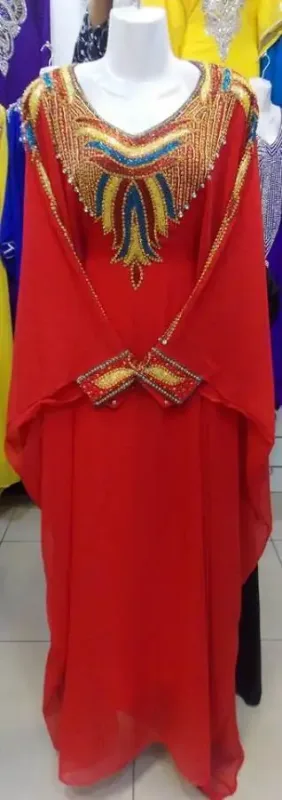 Picture of Radhe Designer Multicolor Georgette Kaftan Dress for Women - F7457