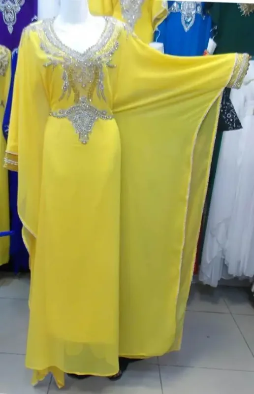 Picture of Radhe Designer Multicolor Georgette Kaftan Dress for Women - F7473