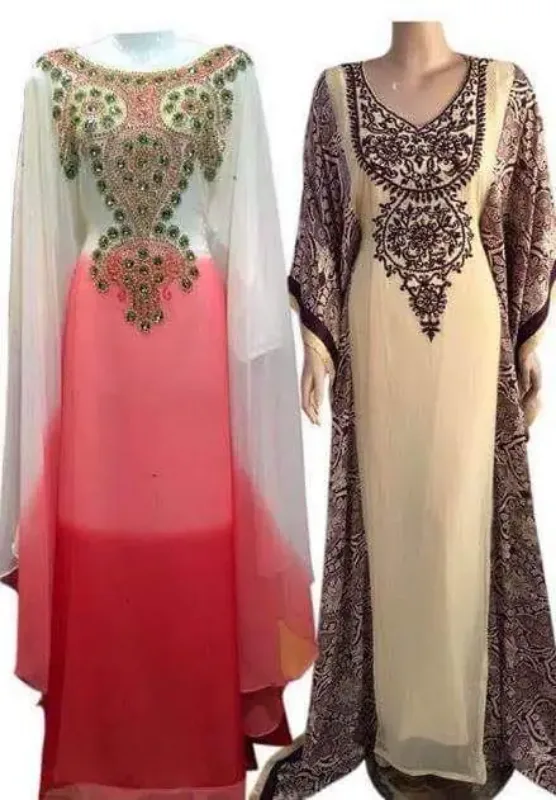 Picture of Radhe Designer Multicolor Georgette Kaftan Dress for Women - F10782