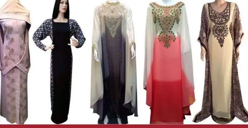 Picture of Radhe Designer Multicolor Georgette Kaftan Dress for Women - F10781