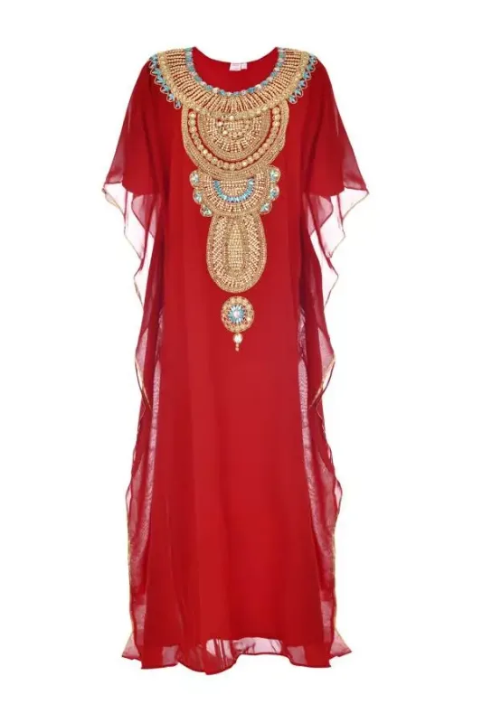 Picture of Blue Georgette Kaftan Dress for Women - Look 11994