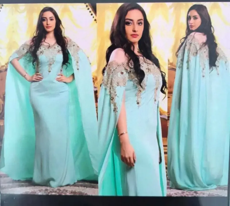 Picture of Radhe Designer Multicolor Georgette Kaftan Dress for Women - F11070