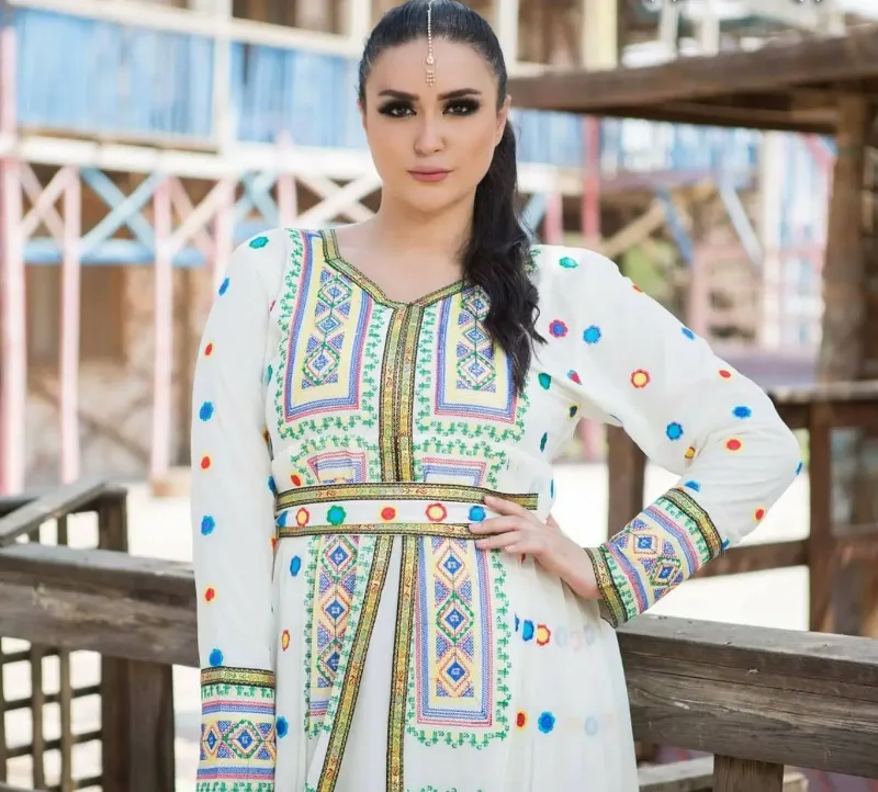 Picture of Multi Color Georgette Kaftan Dress for Women - Look 12003