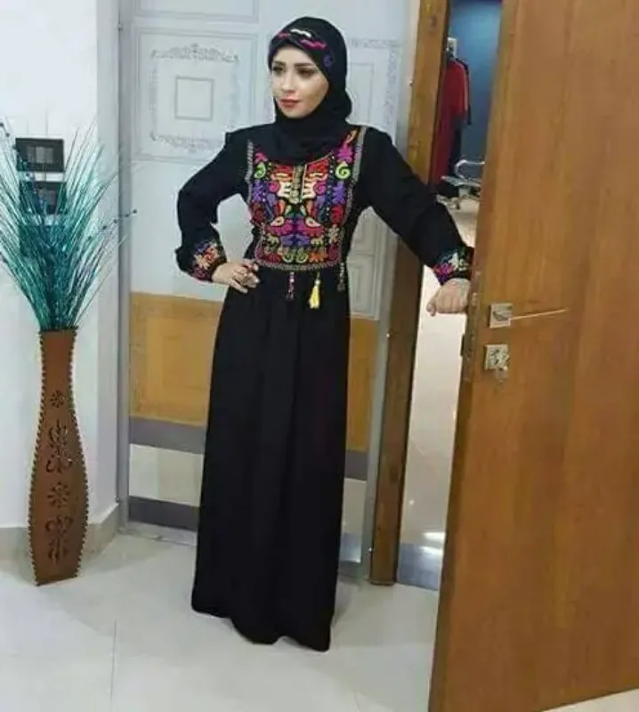 Picture of Radhe Designer Black Georgette Kaftan Dress for Women - F11242