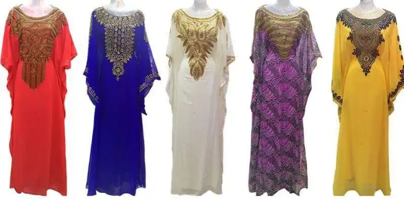 Picture of Radhe Designer Multicolor Georgette Kaftan Dress for Women - F10725