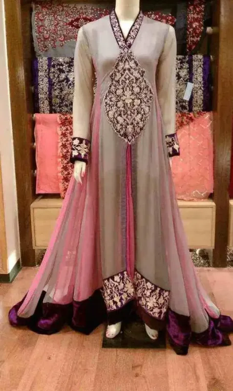 Picture of Radhe Designer Black Georgette Kaftan Dress for Women - F7027