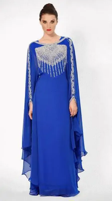 Picture of Radhe Designer Pink Cotton Kaftan Dress for Women - F7026