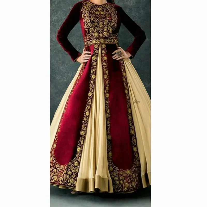Picture of Radhe Designer Yellow Georgette Kaftan Dress for Women - F10753