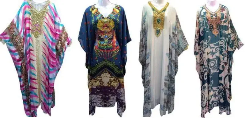 Picture of Radhe Designer Multicolor Georgette Kaftan Dress for Women - F10771