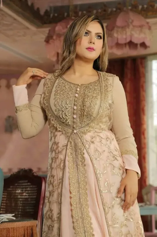 Picture of Radhe Designer Multicolor Georgette Kaftan Dress for Women - F10798
