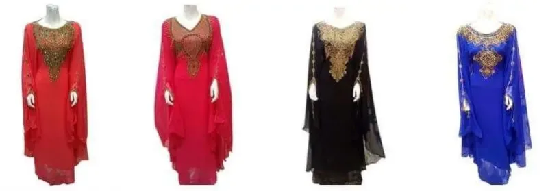 Picture of Radhe Designer Multicolor Georgette Kaftan Dress for Women - F10805