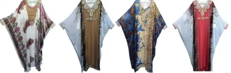 Picture of Radhe Designer Multicolor Georgette Kaftan Dress for Women - F10742