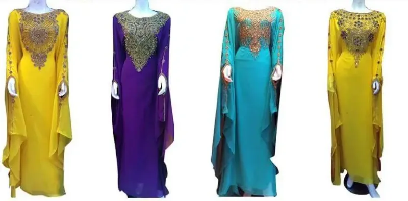 Picture of Radhe Designer Multicolor Georgette Kaftan Dress for Women - F10737